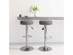 Lot de 2 tabouret de bar, chaise de bar gris foncé tissu shl73953
