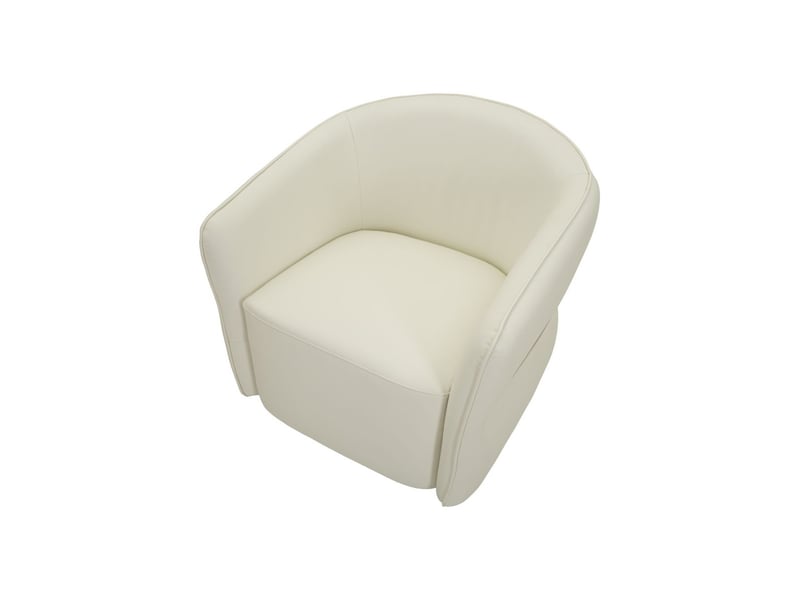  Fauteuil design minsk 86cm blanc &amp; or  - Conforama D