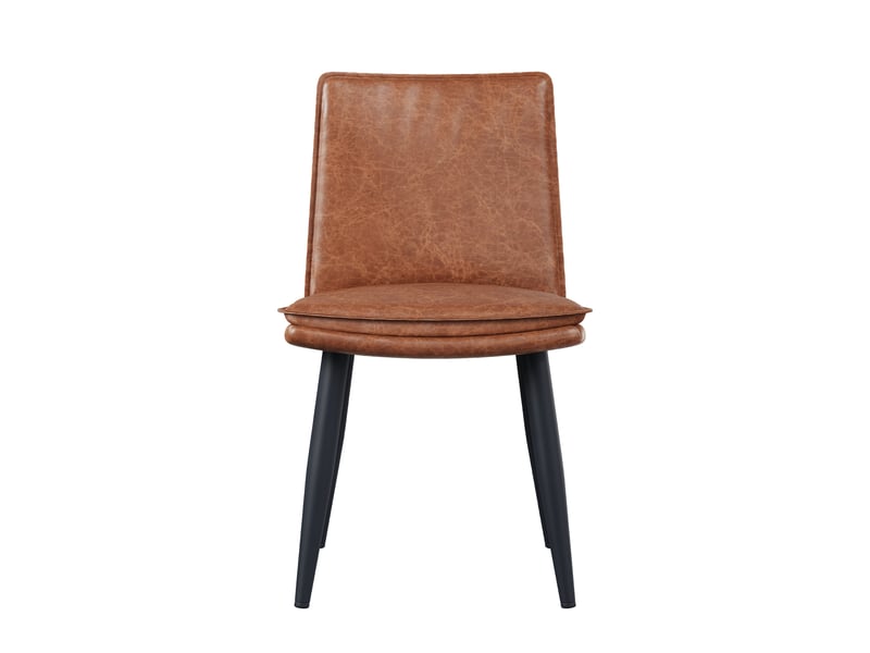  Lot de 4 chaises de salle à manger,49x57x84 cm,polyuréthane,marron  - Conforama D