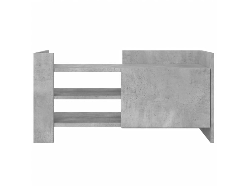  Meuble tv - banc tv - meuble de rangement gris béton 80x35x40 cm bois d'ingénierie  - Conforama D