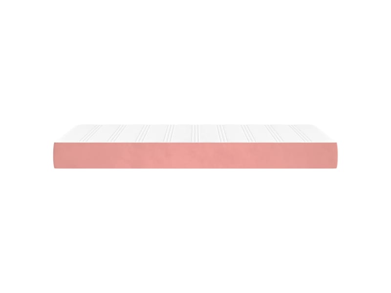 Matelas de lit à ressorts ensachés fermeté moyenne rose 120x190x20 cm velours - Conforama D