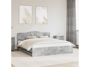 Lit 2 places 200x200 cm coloris gris