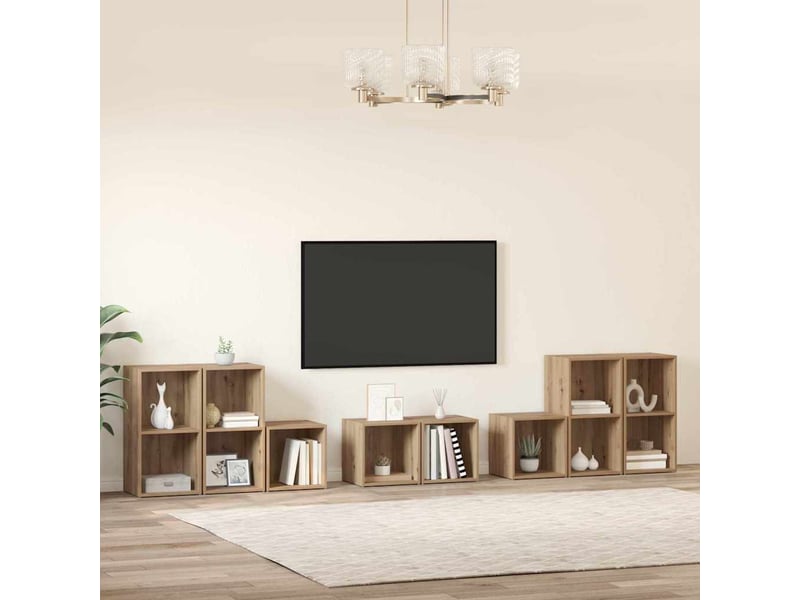  Ensemble de meubles tv 8 pc chêne artisanal bois d'ingénierie  - Conforama D