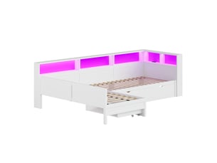 Lit gigogne 90x200 cm <strong>DZMDIP</strong>  <strong></strong> coloris blanc