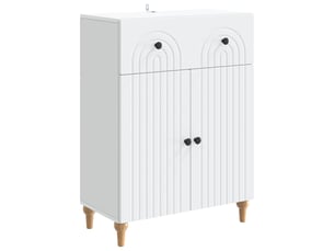 Buffet - bahut - meuble de rangement blanc 66 x 34,5 x 90 cm bois d'ingénierie