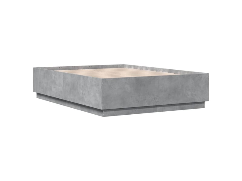 Lit double- lit adulte -  cadre de lit sans matelas gris béton 120x190 cm  - Conforama B