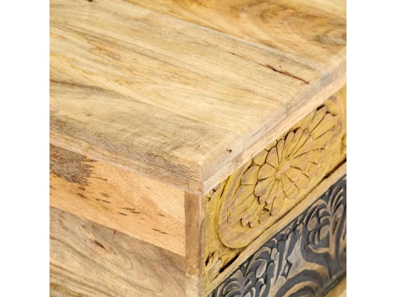  Table basse - table de salon - table à thé 100x50x35 cm bois de manguier massif  - Conforama E