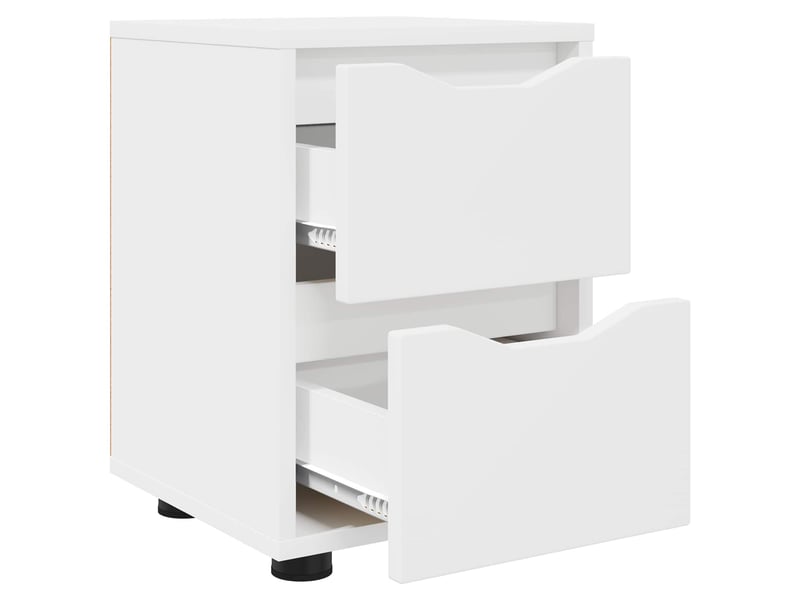 Table de chevet - cabinet de chevet - table de nuit blanc 30,5 x 30 x 43 cm bois d'ingénierie - Conforama D