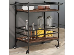 Desserte de cuisine, chariot de rangement chêne marron 82x40x78,5 cm bois d'ingénierie