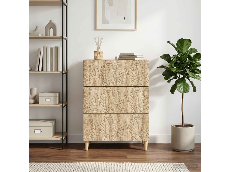  Armoire de rangement bureau, armoire à tiroirs chêne sonoma 66 x 34,5 x 90 cm shl7051  - Conforama B