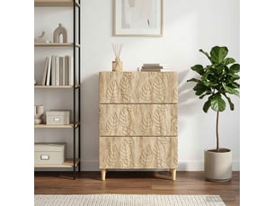 Armoire de rangement bureau, armoire à tiroirs chêne sonoma 66 x 34,5 x 90 cm shl7051