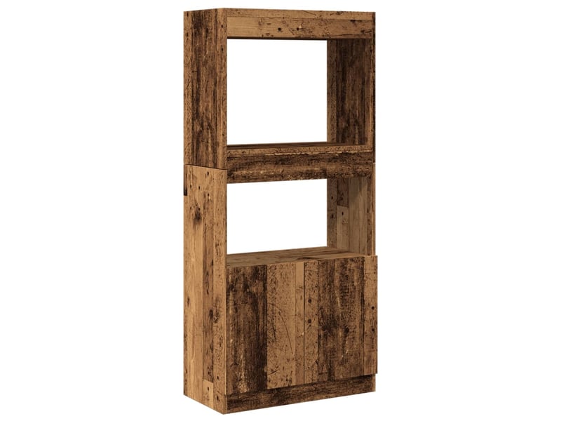  Buffet haut, meuble de rangement vieux bois 63x33x140 cm bois d'ingénierie  - Conforama A