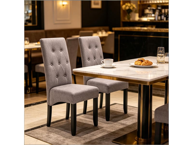 Chaises élégance lot de 2, salon, cuisine, réception et chambre, dossier haut confortable - Conforama E