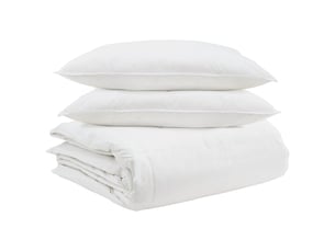 Ensemble de duvet avec oreiller 3 pcs - couette blanc plume de canard