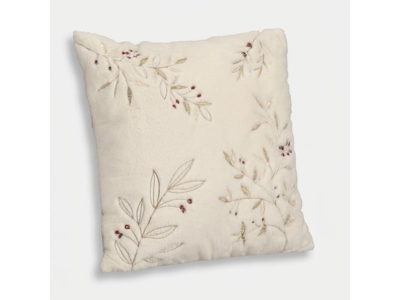 Coussin décoratif avec motif feuilles 45x45 cm winterberg - Conforama C