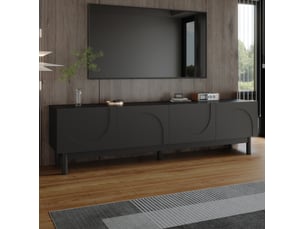Meuble tv coloris noir 169 cm <strong>EVRYAE </strong>  <strong></strong>
