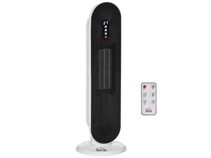 Chauffage soufflant oscillant 12002000 w - mini radiateur céramique ptc - télécommande incluse - chauffage d'appoint