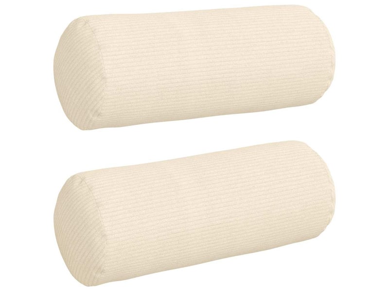 Lot de 2 coussins d'accent, coussins décoratifs, coussins lombaires crème ø 15 x 40 cm cf56723 - Conforama A