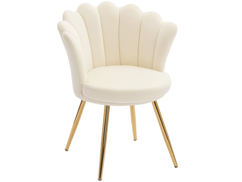  Fauteuil coquillage 1 place aosenyunzhou chaise coiffeuse en velours rose poudré pieds métal doré pour salon T1003-01-12868 - Conforama C