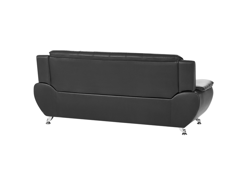 Canapé 3 places leira cuir pu noir  - Conforama D