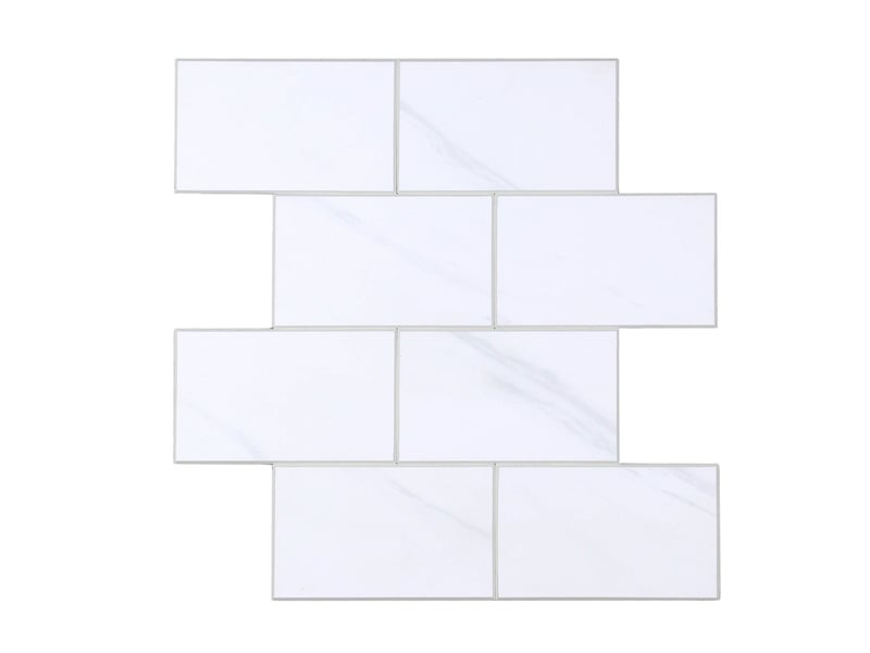  Crédence adhésive murale 3d  - effet carrelage 4 pièces 25x25 cm  - Conforama A