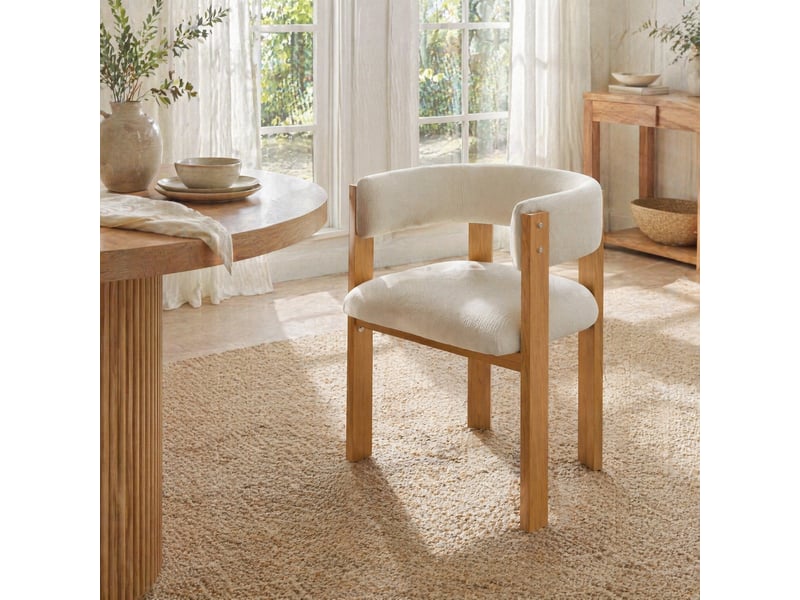  Lot de 4 chaises de salle à manger,47x48x72,5 cm,flanelle et métal,beige  - Conforama B