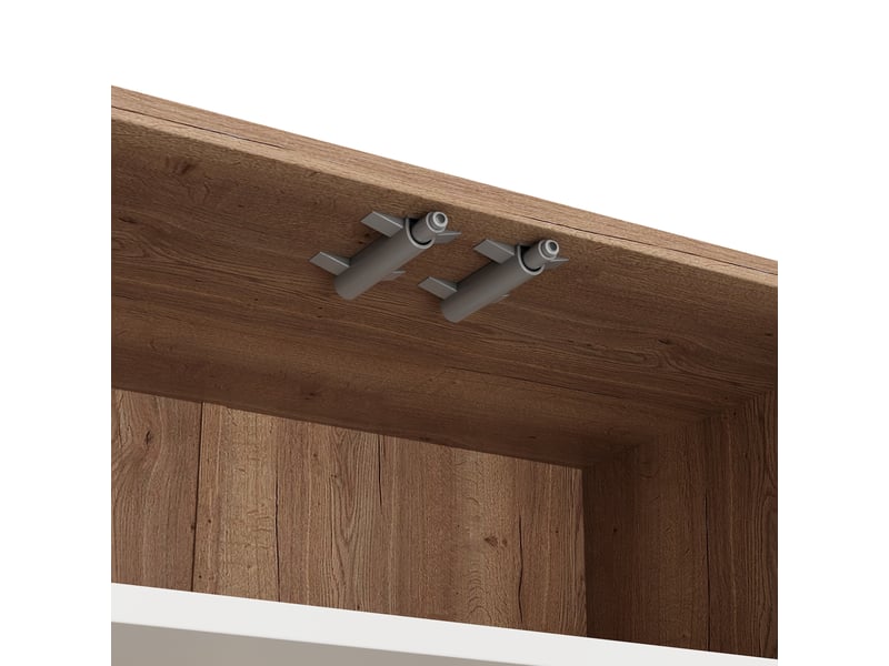 Buffet 4 portes et 1 tiroir avec étagère réglable en panneaux de particules 120×35×99 cm blanc naturel - Conforama D