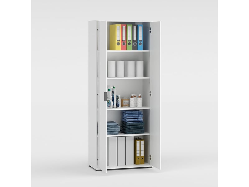 Armoire multifonction 2 portes avec 4 étagères made in italy jolly  - Conforama D