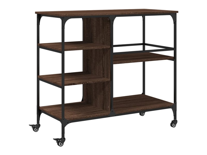  Desserte de cuisine, chariot de rangement chêne marron 100x45x89,5cm bois d'ingénierie  - Conforama A