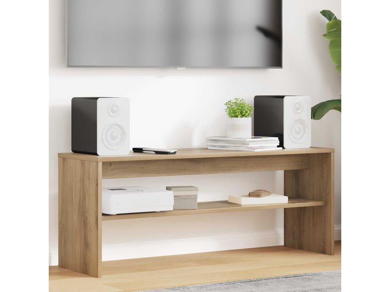  Meuble tv - banc tv - meuble de rangement 100 x 30 x 40 cm chêne artisanal bois d'ingénierie  - Conforama B