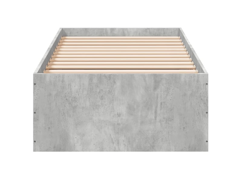  Lit simple- lit adulte -  cadre de lit sans matelas gris béton 100x200 cm  - Conforama C
