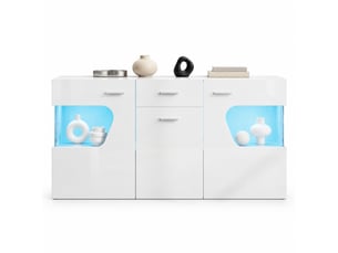 Buffet 3 porte(s) 1 tiroir(s) EVRYAE - 140 cm coloris blanc