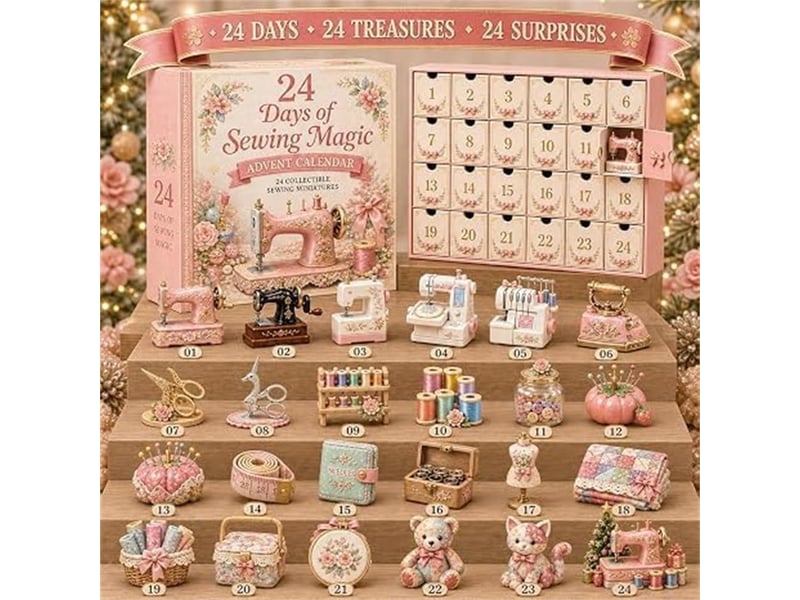  Calendrier de l'avent 24 jours – couture créative 2d, coffret cadeau pour passionnés de couture  - Conforama D