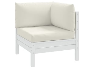 Lot de 3 coussins de palette, coussins de canapé crème mélangé tissu cf59669