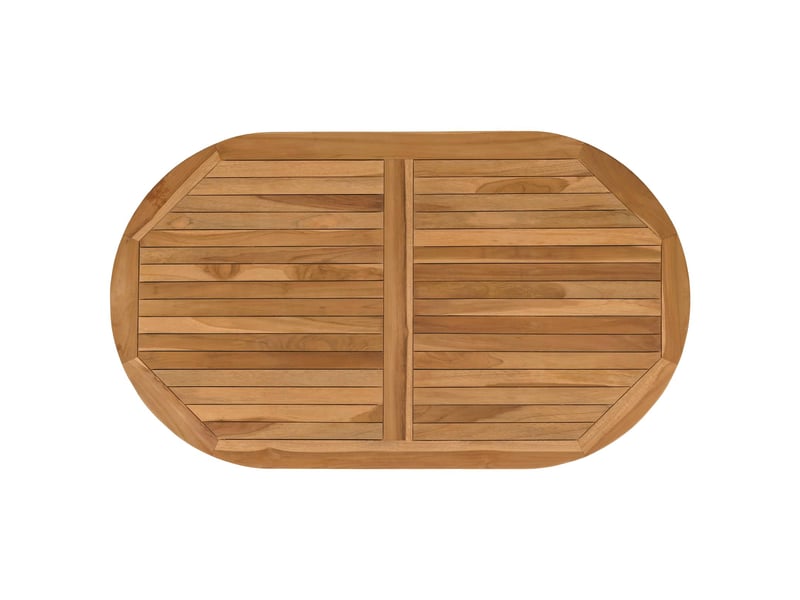  Vidaxl plateau de table ovale bois de teck massif naturel  - Conforama D