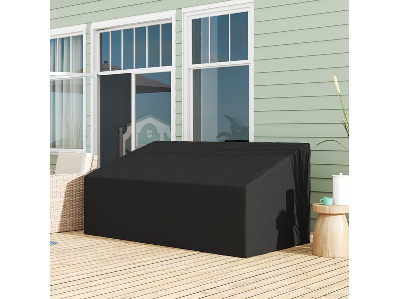  Housse pour banc de jardin 3-4 places, tissu oxford 600d avec revêtement imperméable, pour terrasse, 218 x 111 x 63101 cm  - Conforama C
