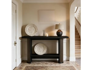 Console 0 tiroir(s)  coloris noir <strong>DESMIU</strong> <strong></strong> - longueur 140 cm - 140 cm