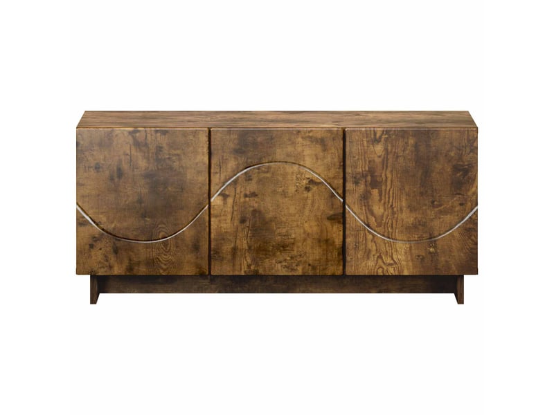  Meuble tv moderne, banc tv 90x34,5x40 cm chêne fumé bois d'ingénierie shl9211  - Conforama D