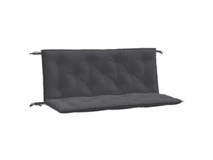 Lot de 2 coussins de banc de jardin, coussins d'assise anthracite mélangé tissu cf58618