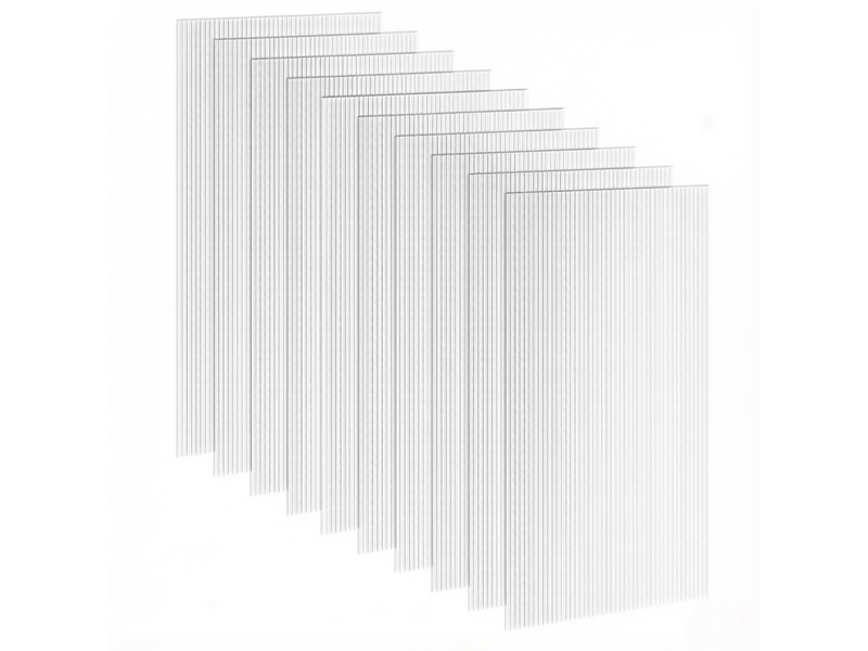 Lot de 10 plaques alvéolaires en polycarbonate transparent 120 × 60 cm, épaisseur 4 mm, anti-uv - Conforama A