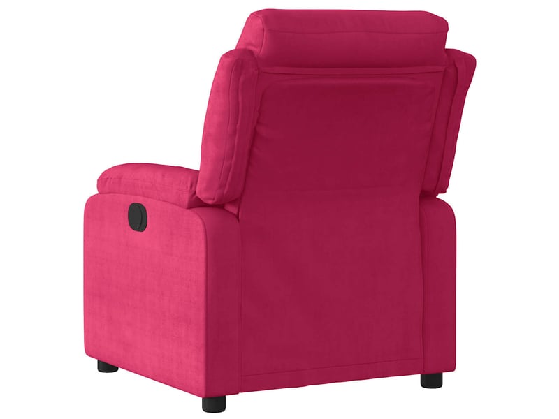  Fauteuil inclinable, fauteuil relax salon rouge bordeaux velours shl63212  - Conforama C