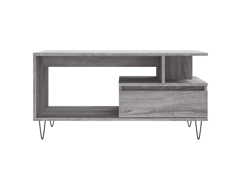  Table basse - table de salon - table à thé sonoma gris 90x49x45 cm bois d'ingénierie  - Conforama E