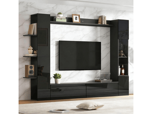 Meuble tv coloris noir 245 cm MODENVIE  