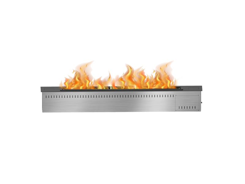 Slim 100 - brûleur à bioéthanol intégré automatique 90,8 x 16,8 x 12,8 cm 5,5 l application intelligente en acier - Conforama D