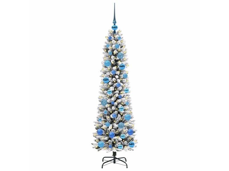  Sapin de noël artificiel, arbre de noël blanc 150 cm pvc, métal et plastique shl9235  - Conforama C