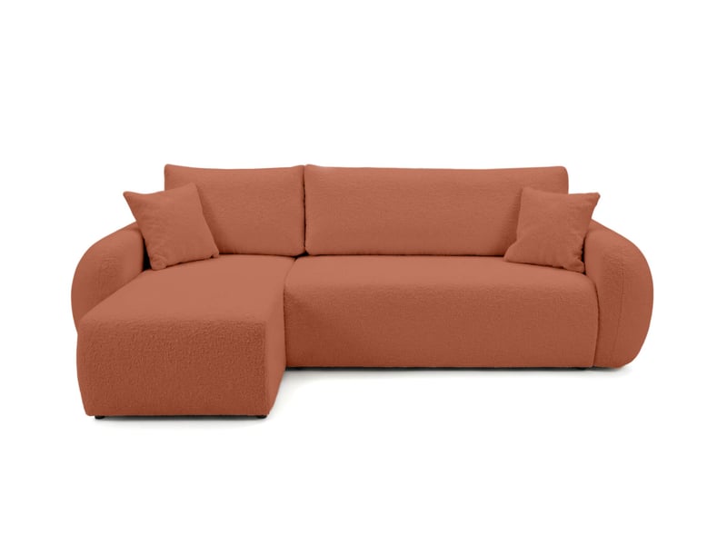  Alya - canapé d'angle convertible et réversible 3 places en bouclette  - Conforama E