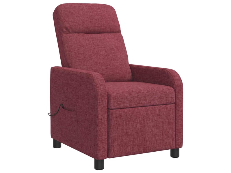  Vidaxl fauteuil de massage inclinable bordeaux tissu  - Conforama E