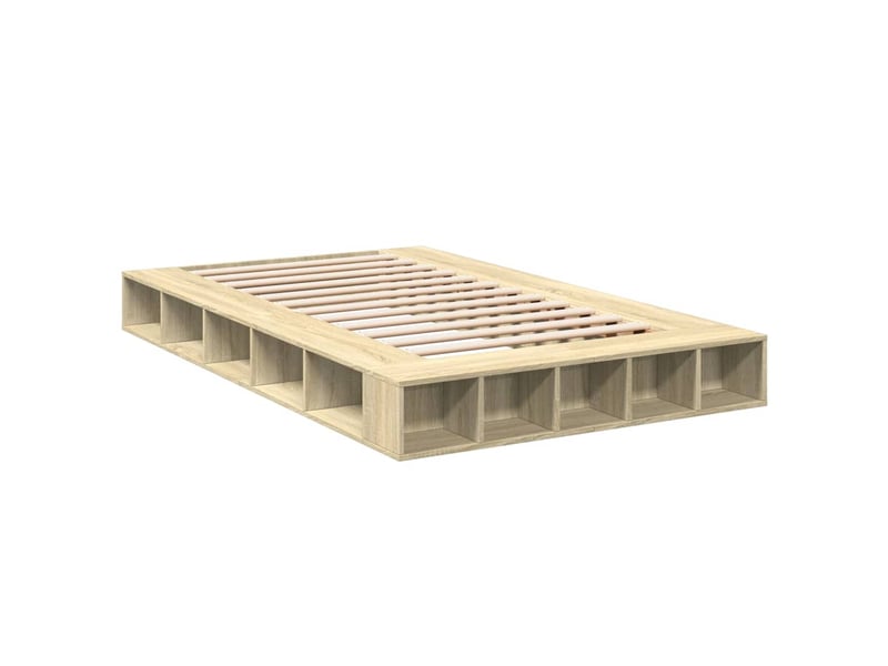  Lit double- lit adulte -  cadre de lit sans matelas chêne sonoma 120x200 cm  - Conforama B