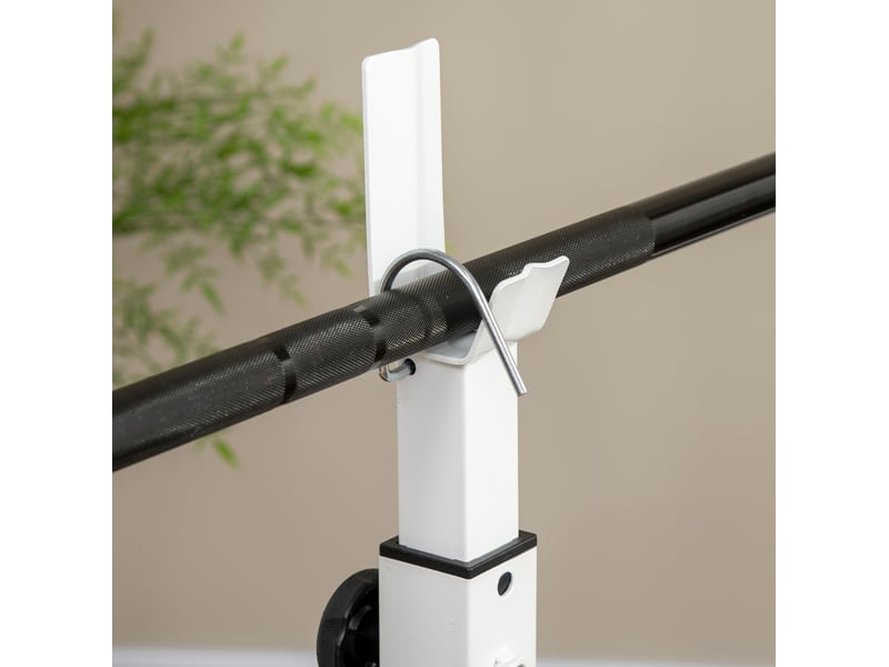  Banc de musculation 180x134 cm multifonction métal noir et blanc  - Conforama B