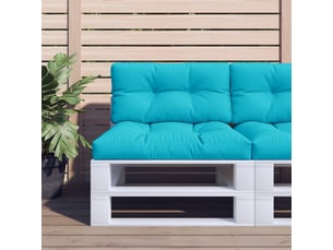 Coussin de palette, coussin de chaise, coussin de canapé turquoise 70x40x12 cm tissu cf55482